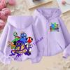 Rainbow Friends Kreslený Sportovní Plný Design Přívěsků Dětská Podzimní a Zimní Větruodolná Vysoce Kvalitní Dlouhý Rukáv Mikina na Zip