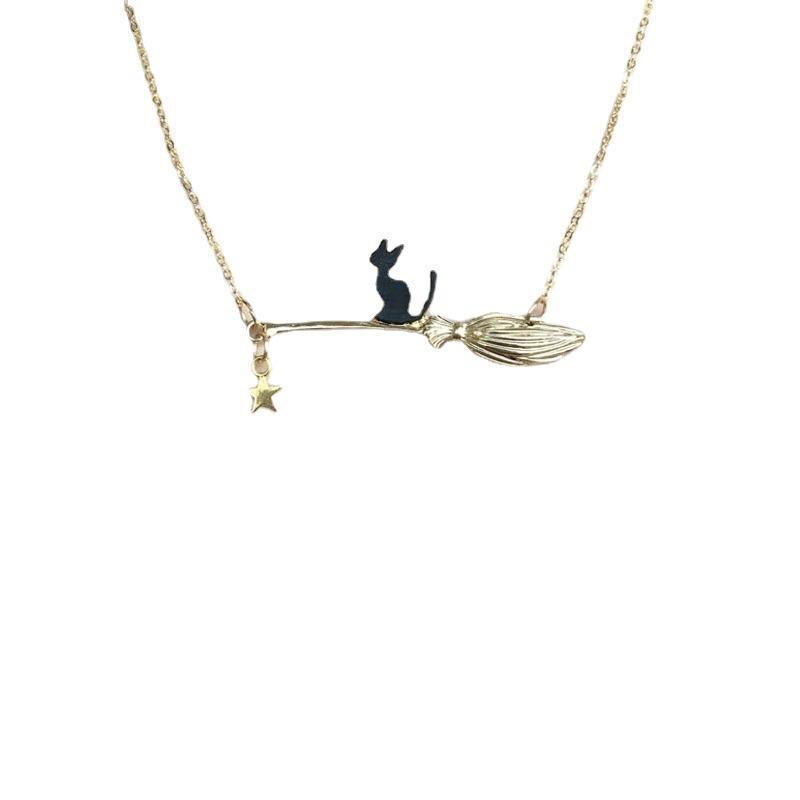 Halloween Ornaments Funny Black Cat Necklace Black Cat Necklace Female