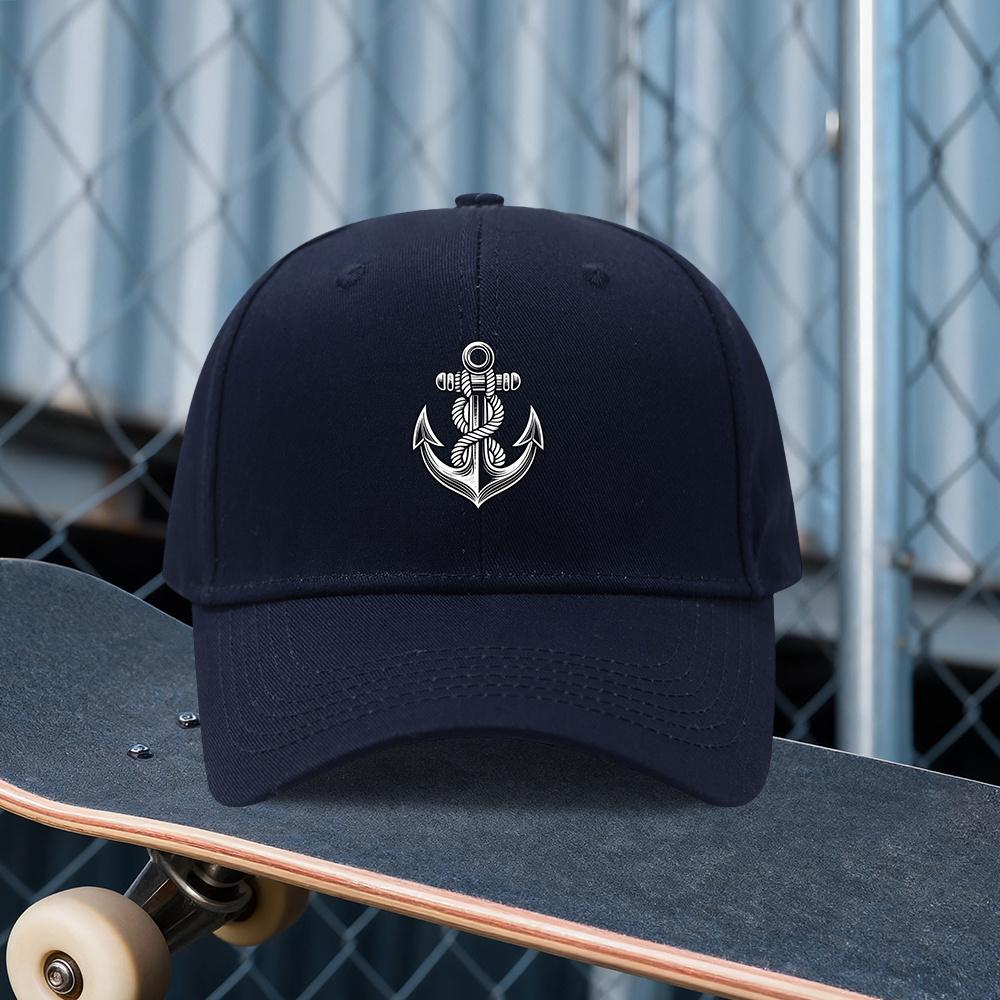 An Adjustable Cap Featuring a Vintage Anchor Print Perfect for Both Unisex And Women Who Enjoy Outdoor Sports ItS an Ideal Gift