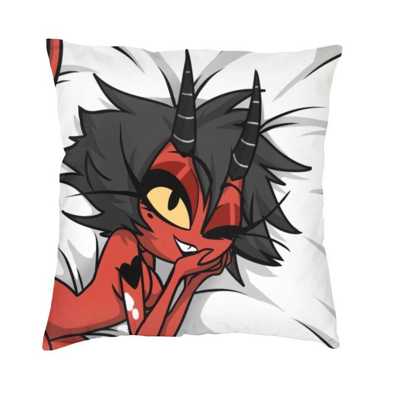 Moderno Hazbin Alastor Cuscino da Divano Buddy Copricuscino Morbido Cartone Animato Anime Federa Decorativa per la Casa