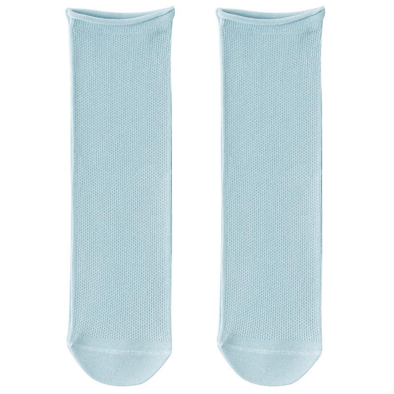 Spring Thin Mid-calf Socks for Women, Mesh Macaron Antibacterial Postpartum Socks, Rolled-up Socks, Pile Socks, Cotton Socks
