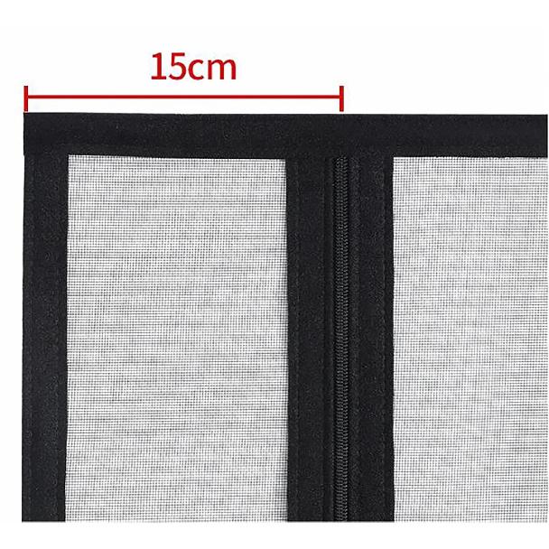 Latest mosquito and insect screen window with side zipper design, self-adhesive and customizable size