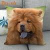 Custom Chow Chow Dog Pillowcase Cartoon Girl Wedding Decorative Cotton Linen Pillow Case For Home Pillow Cover 45X45Cm One Side
