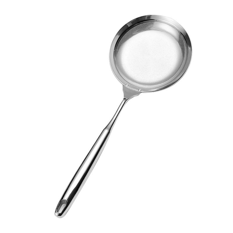 Stainless Steel Fine Mesh Strainers for Kitchen,Colander Skimmer with Long Handle Sieves Sifters for Food,Rice,Oil