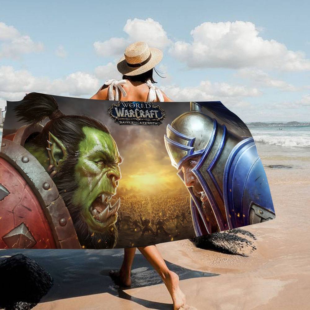 Explore The Unknown W-World Of W-Warcraft Microfiber Beach Towel Absorbent Quick Dry Swimming Resort Mountain Climbing Towel