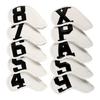 10Pcs PU Leather Waterproofs Golfs Iron Head Cover Golfs Iron Head Protective Cover Golfs Accessories Gifts for Golfers