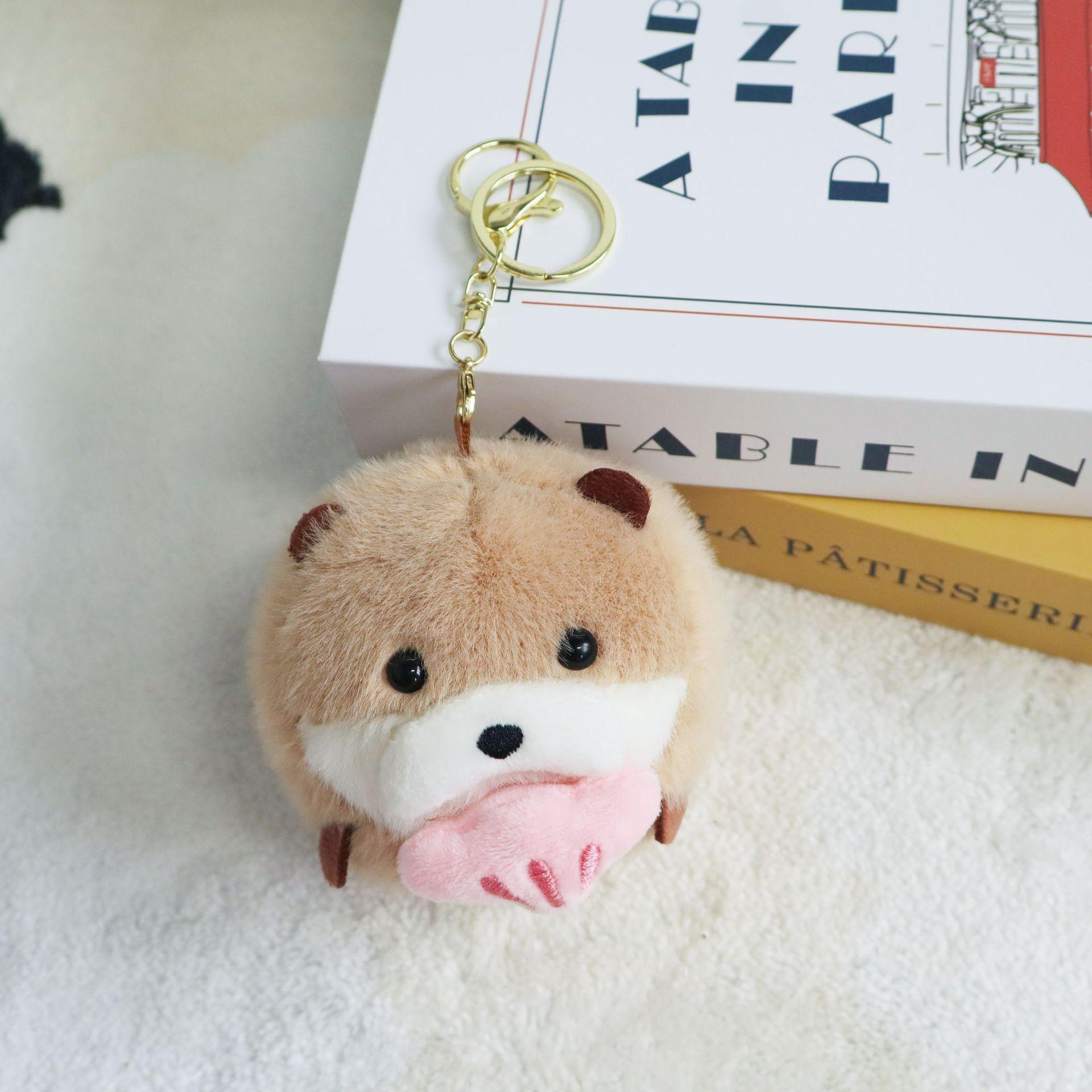 

Panda Pendant Plush Toy Doll Pull Thread Capybar Bag Hanging Decoration Keychain Moving Doll Doll Puppy