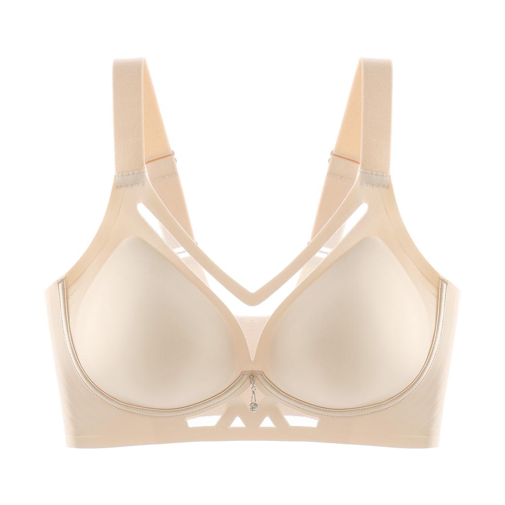 Russia's New Popular Large-size Underwear Women's Seamless Mesh Big Breasts Gather and Close Secondary Breasts Gather Bras