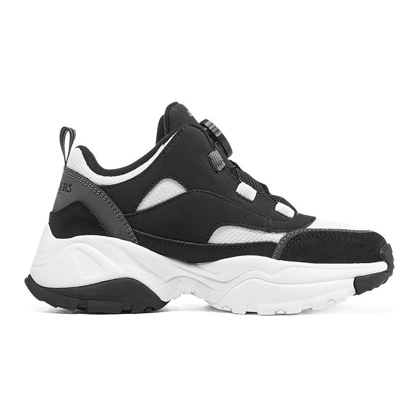 Skechers Sport Durable Lightweight Casual Shoes Kids Sneakers Black White 402247L-BKW