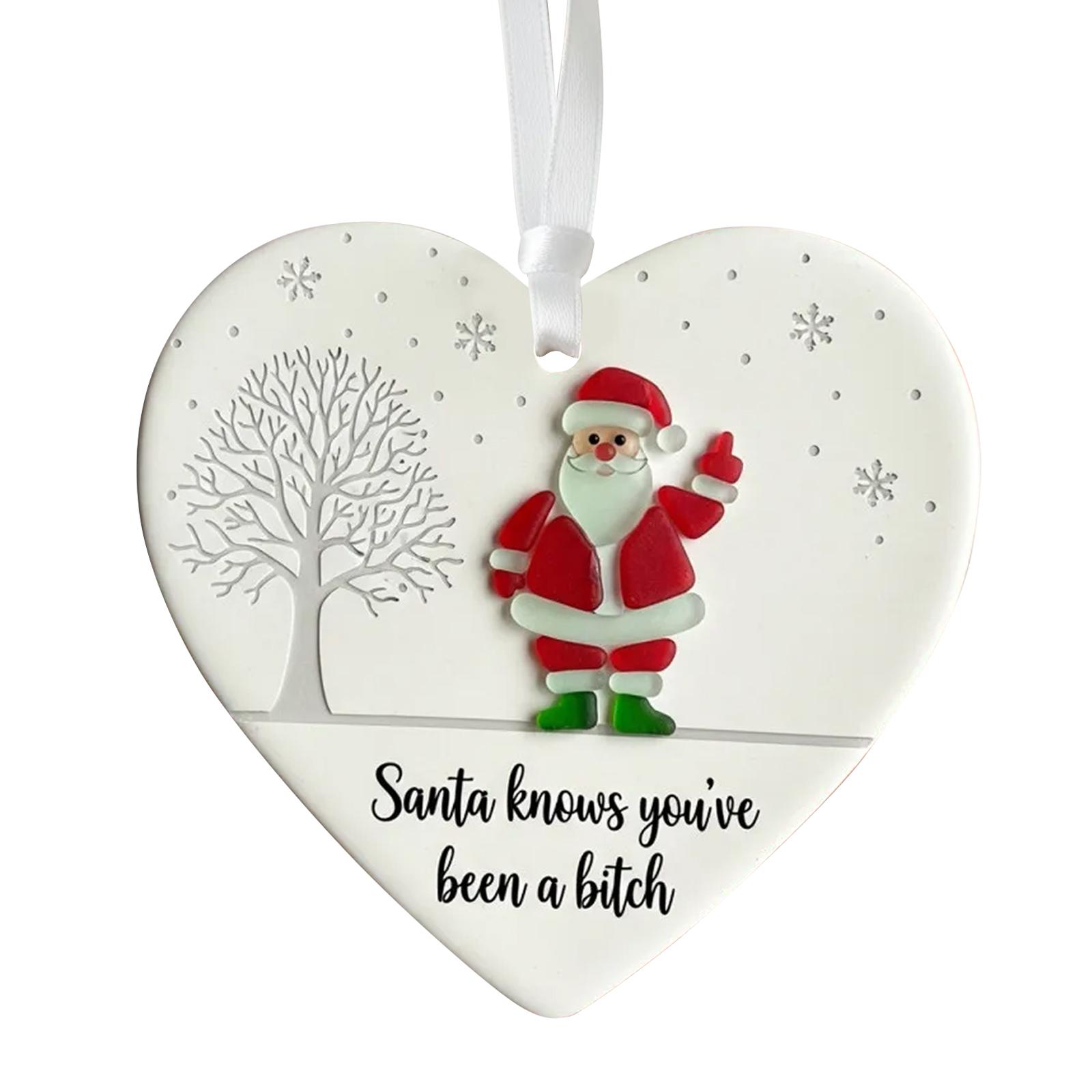 

Fun Christmas Ornaments, Exquisite Old People Ornaments, Acrylic Ornaments 2D One Size