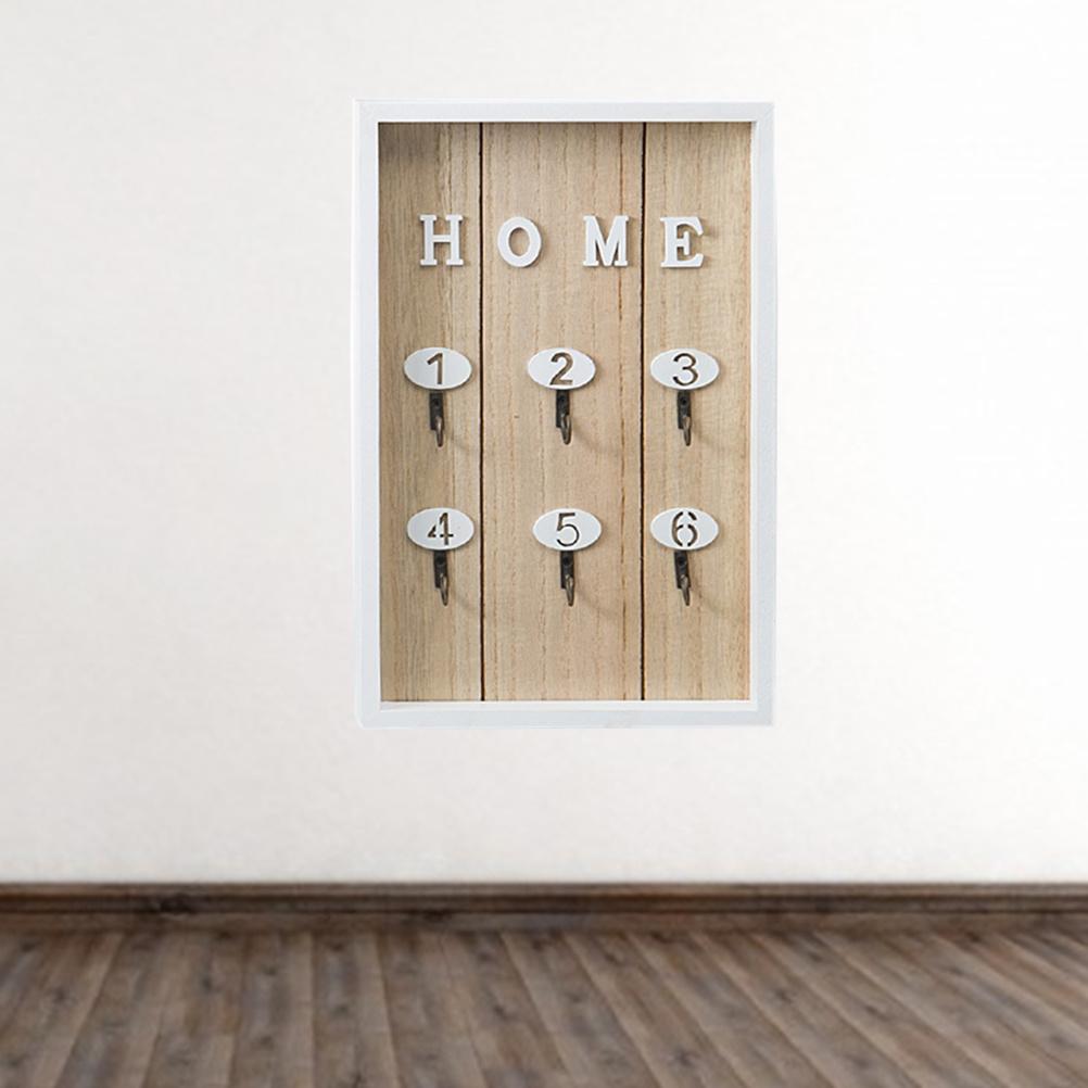 Wooden Holder Wall Mounted Key Hook For Home Office Decorative Key Organizer Rack Hooks Coats Hats Storage
