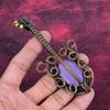 Purpurite Gemstone Pendant Copper Wire Wrapped Pendant Guitar Handmade Pendant