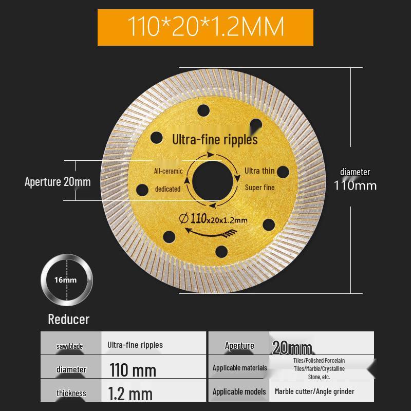 Diamond Saw Blade for Smooth Tile & Marble Cutting