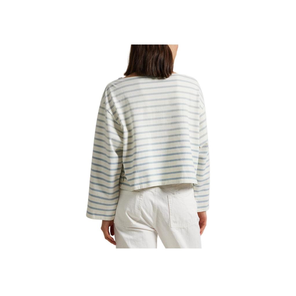 Polo Ralph Lauren Camiseta de Marinero de Algodón a Rayas Holgada para Mujer tops Azul Blanco WMPOKNINC020208-400