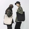Unisex Retro Washed Canvas Shoulder Bag: Large Capacity, Korean Style, Versatile Harajuku Tote