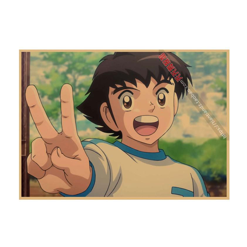 

Captain Tsubasa Anime Poster - Sky High Dormitory Decor, Children s Room Wall Art, Kraft Paper Mural 29.7X42cm (A3 size)