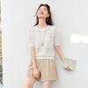 Srcr Women's Silk Blend Jacquard Knit T-Shirt