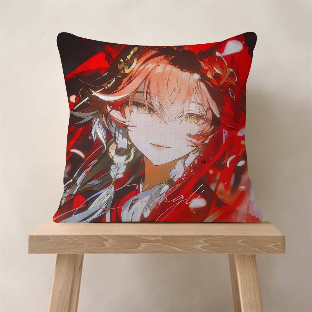 Games Wuthering Waves Pillow Cover Sofa Cushion Cover Home Room Decoration Children Gift