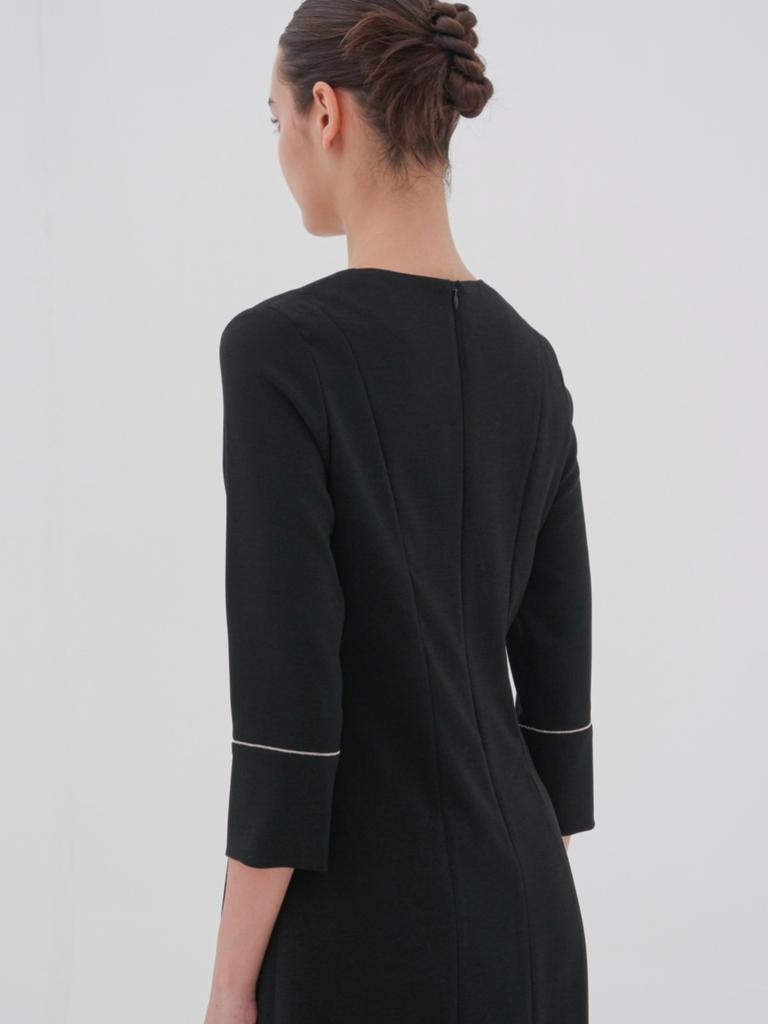 Acud Chain Detail Slim Dress_Black