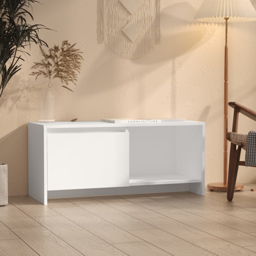TV Cabinet White 90 x 35 x 40 cm Particleboard