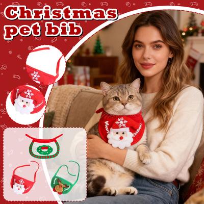 ChristmasPet Costume Set - Dog Santa & Christmas Tree Hat With Bib, Festive Holiday Outfit For Small Animal