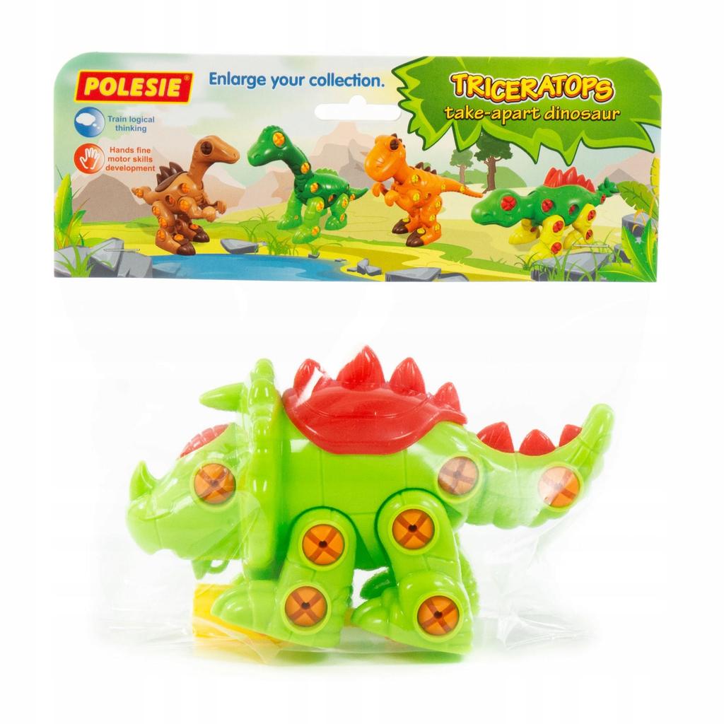 Dinosaur for Screwing Unscrewing Triceratops Green
