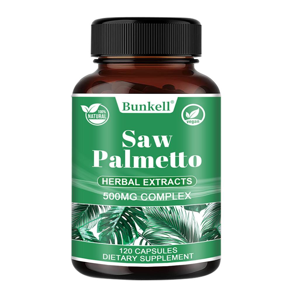 

Saw Palmetto Herbal Extracts 500mg Complex, Dietary Supplement, 120 Capsules Per Bottle 120 Capsules