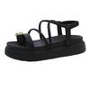 French platform sandals women's summer new summer muffin Roman small sandals women's summer with skirt