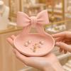 3D Printed Bow Jewelry Organizer Tray, Decorative Ribbon Bow Ring Holder for Rings Earrings Necklace, Vanity Storage Dish for Dresser, Desk, Vanity