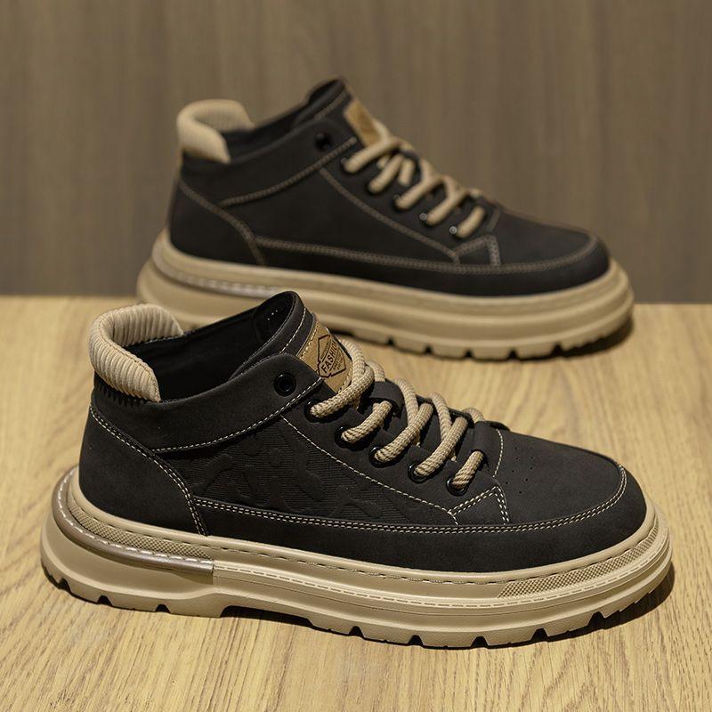 TS JYL Sneakers Work Shoes Men Autumn Durable Non-Slip Leather 42 чёрный