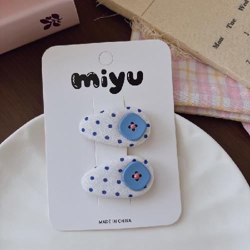 Japan and South Korea Xiaoxiang Style Pattern Oval Bb Clip Temperament Hairpin High-end Girl Broken Hair Headdress Bangs Hair Accessories Hairpin