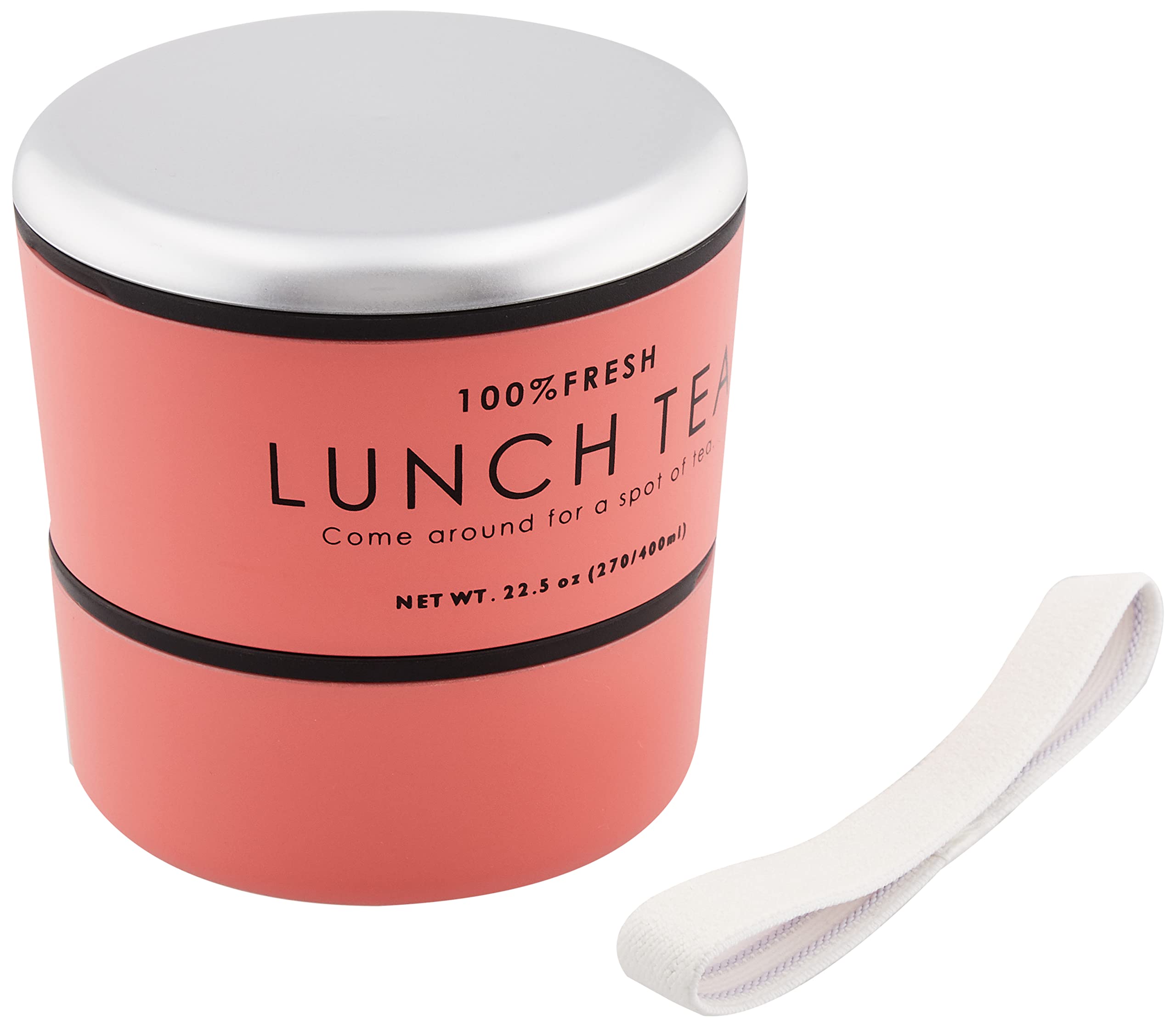 

Showa Lunch LUNCH Round Nest Lunch Box, TEA, Pink, розовый