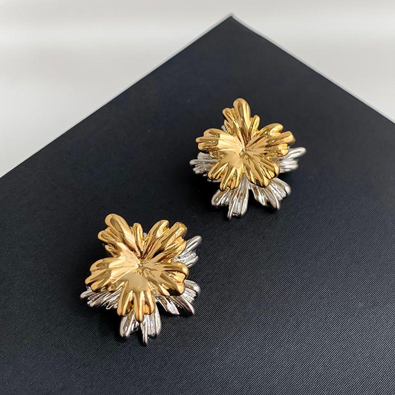 Fashion Style Stylish Contrast Color Women s Silver Needle with Earrings Default