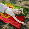 Portugal Flag Blanket Single Sided 2D Print Soft Flannel Fleece Throw Blanket for Bed Couch Sofa Patriotic Portuguese for Fans