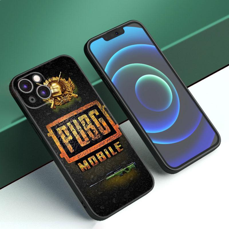 Hot Pubg Game Husa pentru telefon pentru Apple iPhone 12 13 Mini 11 14 15 Pro Max 7 8 Plus X XR XS SE 2020 2022 Husa din silicon neagra