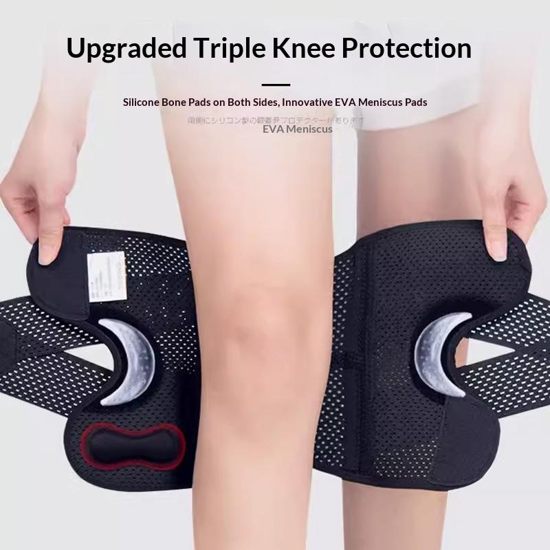 Knee Brace Pain Relief with Compression Support and Adjustable Stabilizers for Running or Workout
