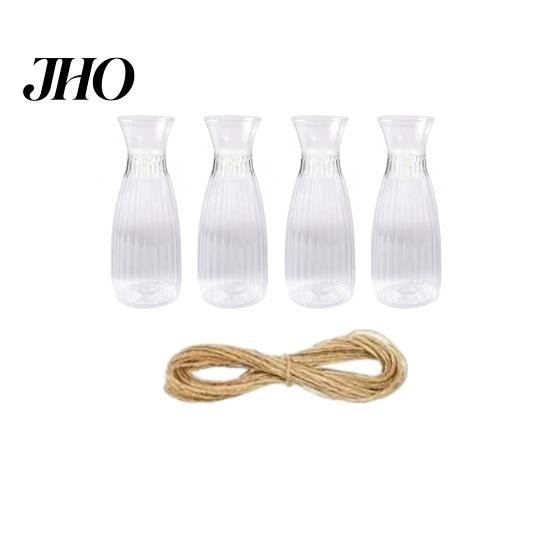Durable Plastic Vase Clear Bud Vases, Modern Table Centerpiece Flower Vase, Simple Stylish Home Decor Transparent Decorative for Dining Wedding