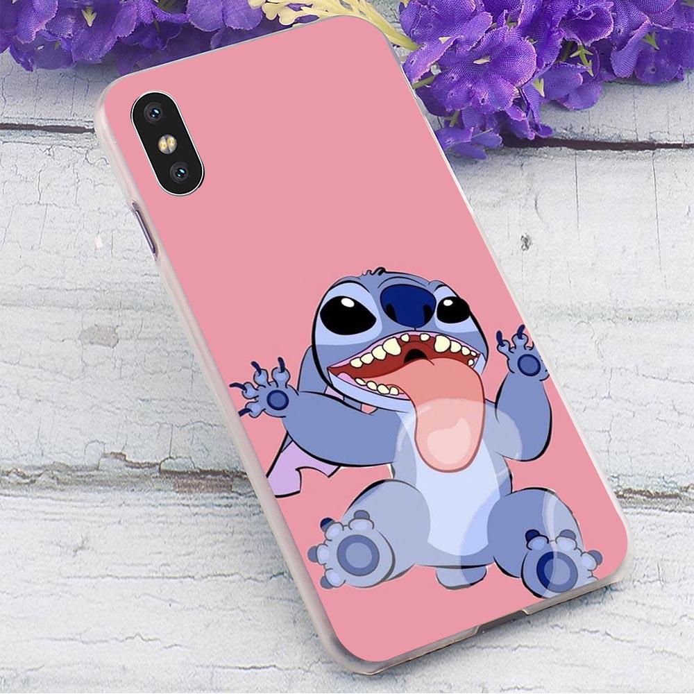 Cartoon Lilo Stitch Phone Cover for iPhone Case 6S Plus X XS XR Xs Max Plastic