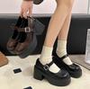 Women Loafers 2025 Spring Retro British Style Slip on Platform Mary Jane Shoes Woman Japanese Uniform Single Lolita Shoes Women