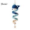 Padrão Fácil de Animais de Crochê Tema Oceano Kit Espiral, Artesanato Decorativo DIY, Conjunto de Tricô de Animais Marinhos Montagem Ornamento Pendurado para Árvore de Natal