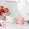 360ML Fassungsvermögen Nachfüllbarer Seifenspender Schleifen-Design Flüssigseifenspender Duschflaschen Badezimmer
