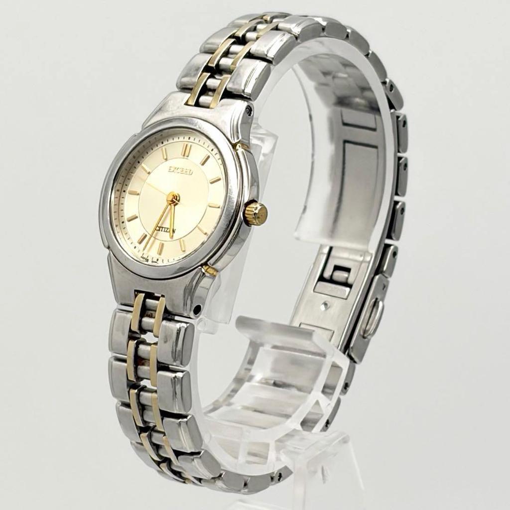 Used Working Item CITIZEN EXCEED Ladies Watch Combination Color New Battery