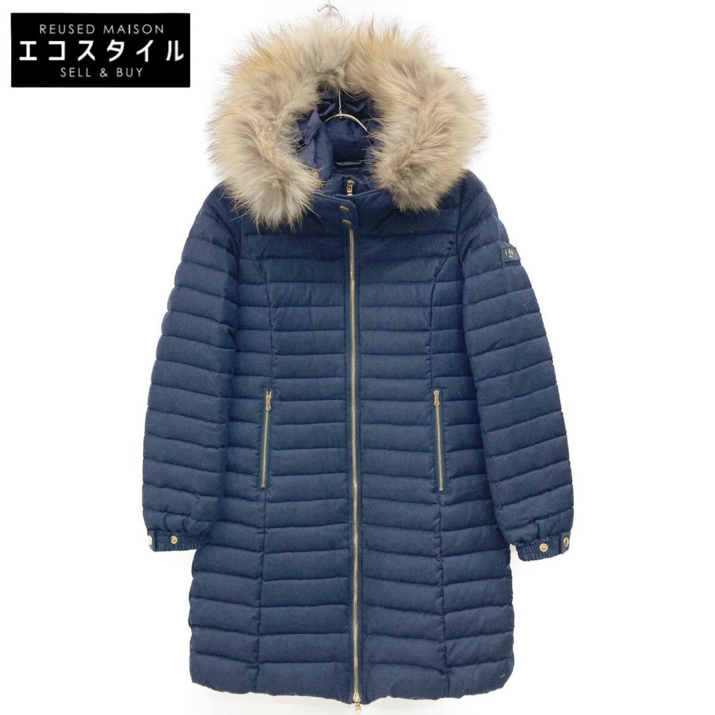 TATRAS LTA20A4581 Navy Wool Long Down Coat coat 1 NavyUsed