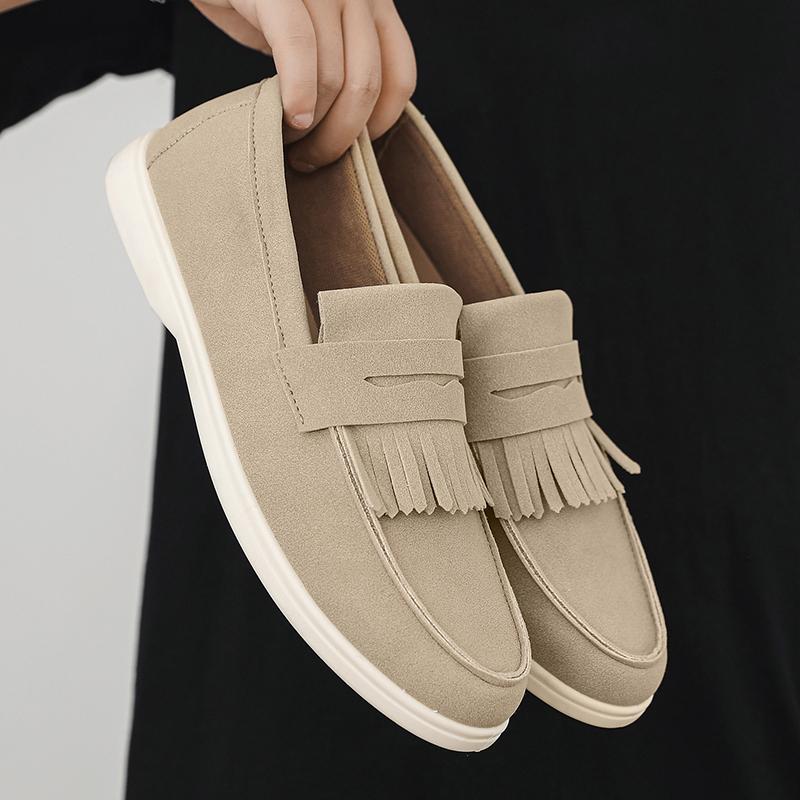 2025 New Model Men's One-Piece Slip-On Loafers, Lightweight Daily Casual Shoes