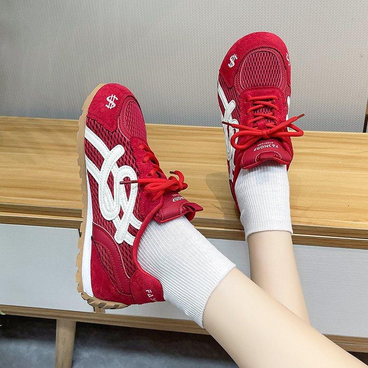 

[youshilai] Flat-bottomed casual moral training little white shoes 2025 autumn new lightweight soft-soled Forrest Gump shoes for women 35