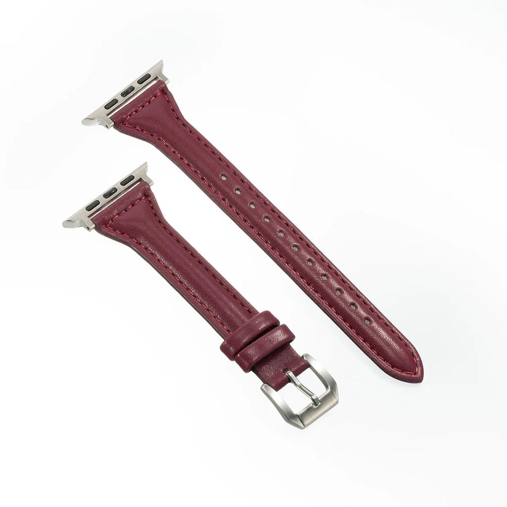 Slim Girl Strap For Apple Watch S10 42mm 46mm 9 8 7 41/45mm PU Leather Band 38/42mm For iwatch Bracelet SE 40 44mm 6 5 4 3 49mm