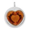 240ml Heart Double Wall Layer Clear Transparent Glass Tea Cup Coffee Mug Gift