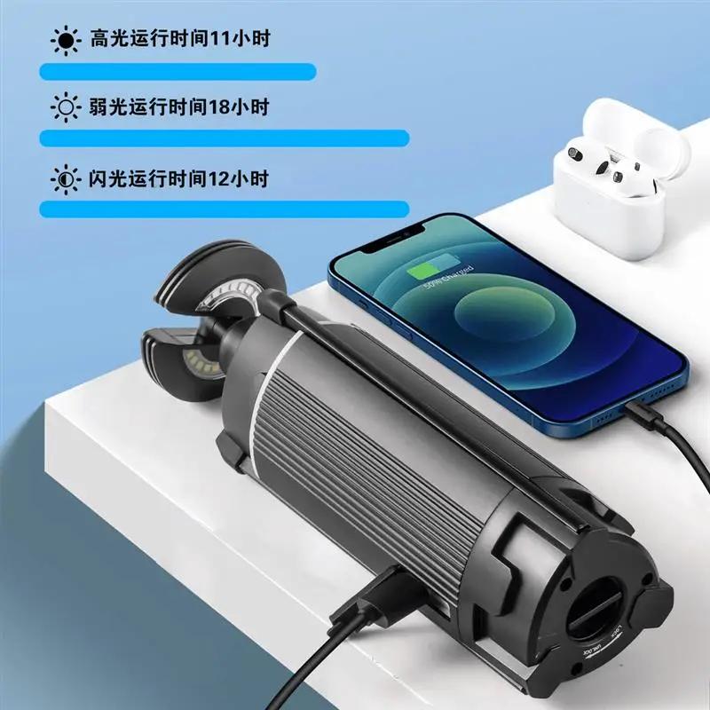 10800MAH Outdoor LED Camping Light Rechargeable Waterproof Lamp 180°Rotation Aluminum Alloy Retractable Table Lantern with Stand