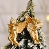 6pcs Electroplated Christmas Tree Hanging Ornaments Gold/Silver Christmas Angels Figurine  New Year