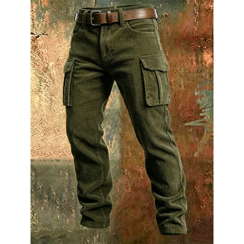 Men S Slim Fit Cargo Pants With Pockets Outdoor Casual Long Trousers